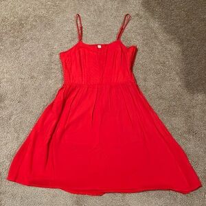 Xhilaration Red Summer Dress With Adjustable Straps Size XS